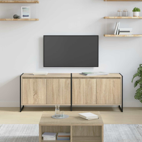 vidaXL TV-skåp Sonoma 140 x 36 x 49,5 cm Konstruerat trä