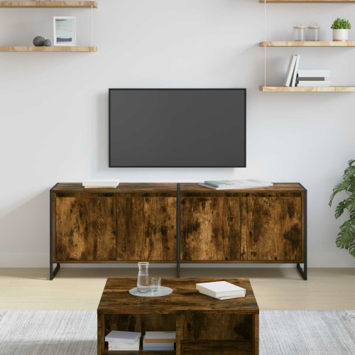 vidaXL TV-skåp Rökek 140 x 36 x 49,5 cm Konstruerat trä