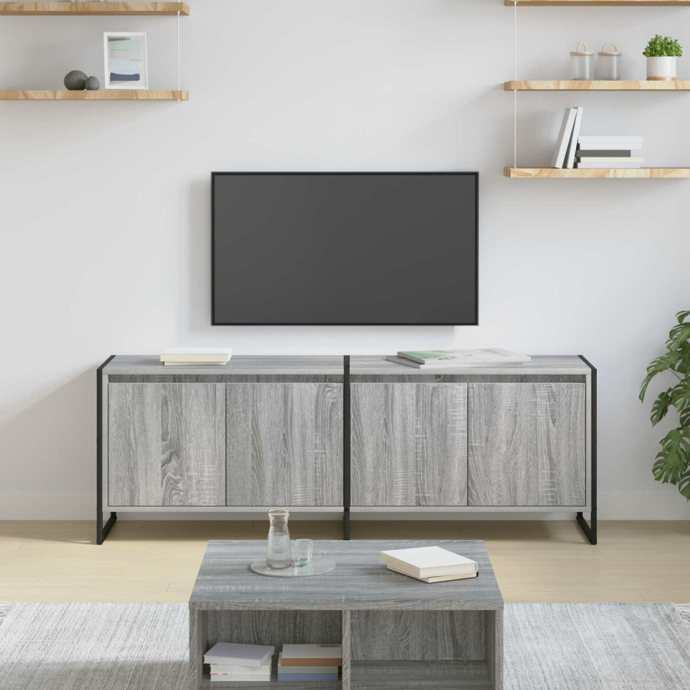 Produktbild för TV-skåp Grå Sonoma 140 x 36 x 49,5 cm Konstruerat trä