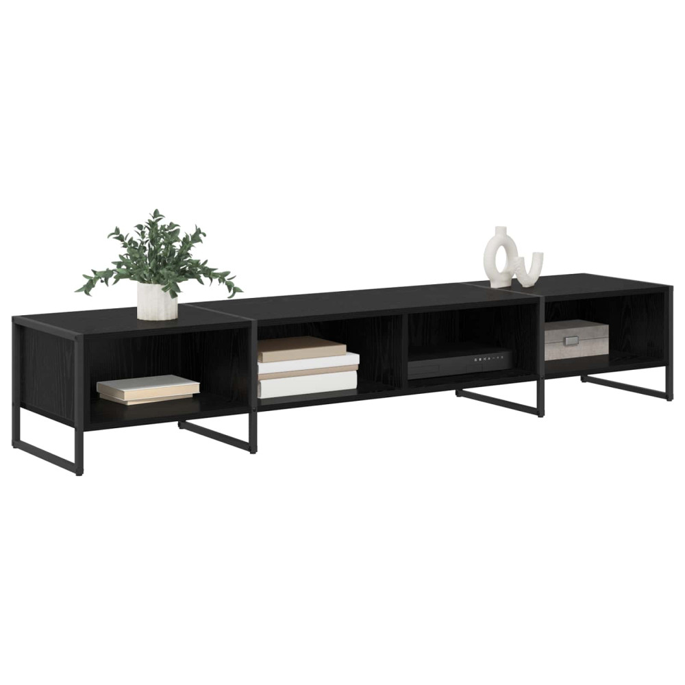 Produktbild för TV-skåp Svart Ek 170.5 x 36 x 30.5 cm Konstruerat trä