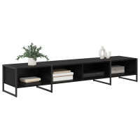 Produktbild för TV-skåp Svart Ek 170.5 x 36 x 30.5 cm Konstruerat trä