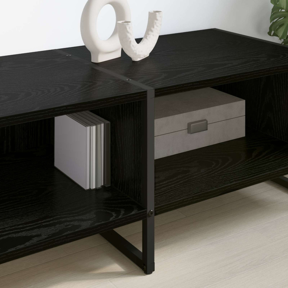 Produktbild för TV-skåp Svart Ek 170.5 x 36 x 30.5 cm Konstruerat trä