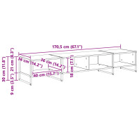 Produktbild för TV-skåp Sonoma 170.5 x 36 x 30.5 cm Konstruerat trä