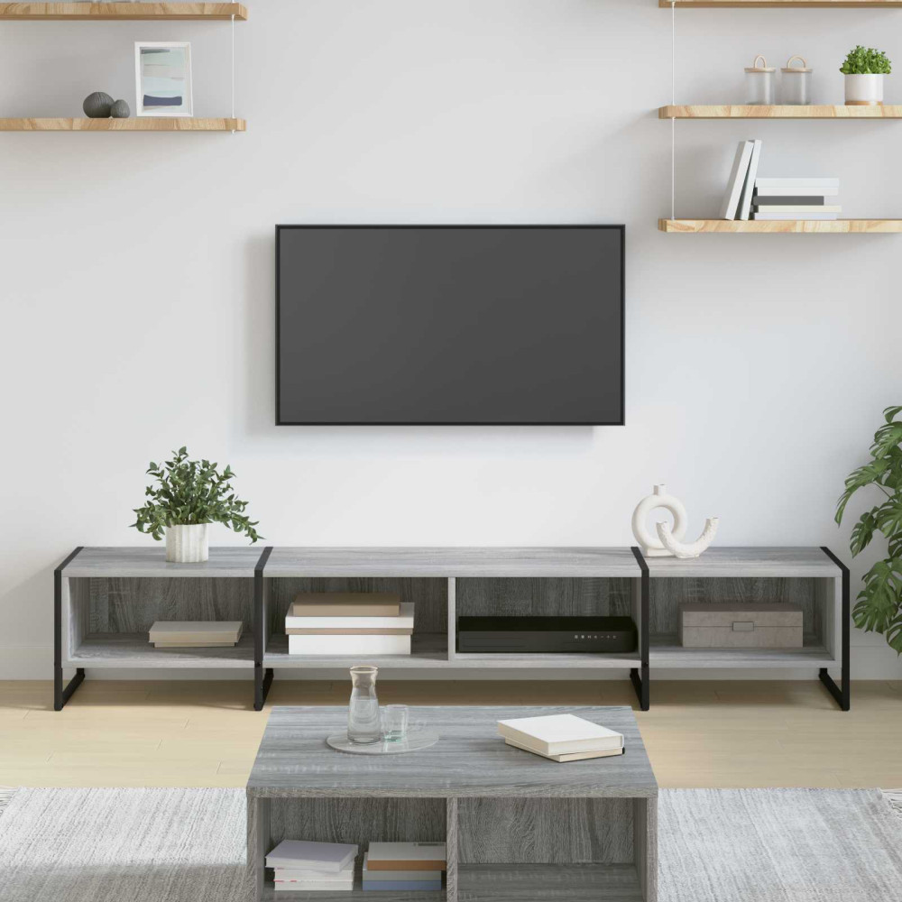 Produktbild för TV-skåp Grå Sonoma 170.5 x 36 x 30.5 cm Konstruerat trä