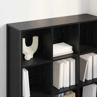 Produktbild för Bokskåp Svart Ek 99.5 x 30 x 108.5 cm Konstruerat trä