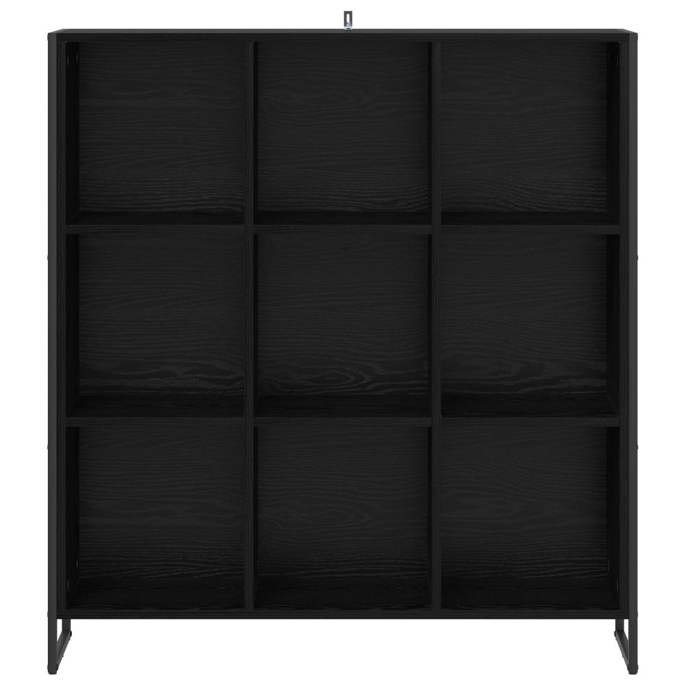 Produktbild för Bokskåp Svart Ek 99.5 x 30 x 108.5 cm Konstruerat trä