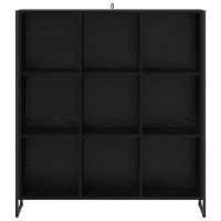 Produktbild för Bokskåp Svart Ek 99.5 x 30 x 108.5 cm Konstruerat trä