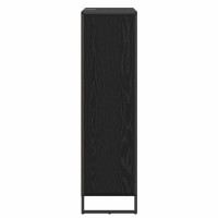 Produktbild för Bokskåp Svart Ek 99.5 x 30 x 108.5 cm Konstruerat trä