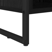 Produktbild för Bokskåp Svart Ek 99.5 x 30 x 108.5 cm Konstruerat trä