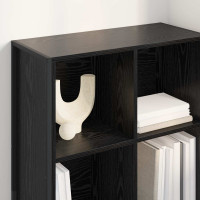 Produktbild för Bokskåp Svart Ek 99.5 x 30 x 108.5 cm Konstruerat trä