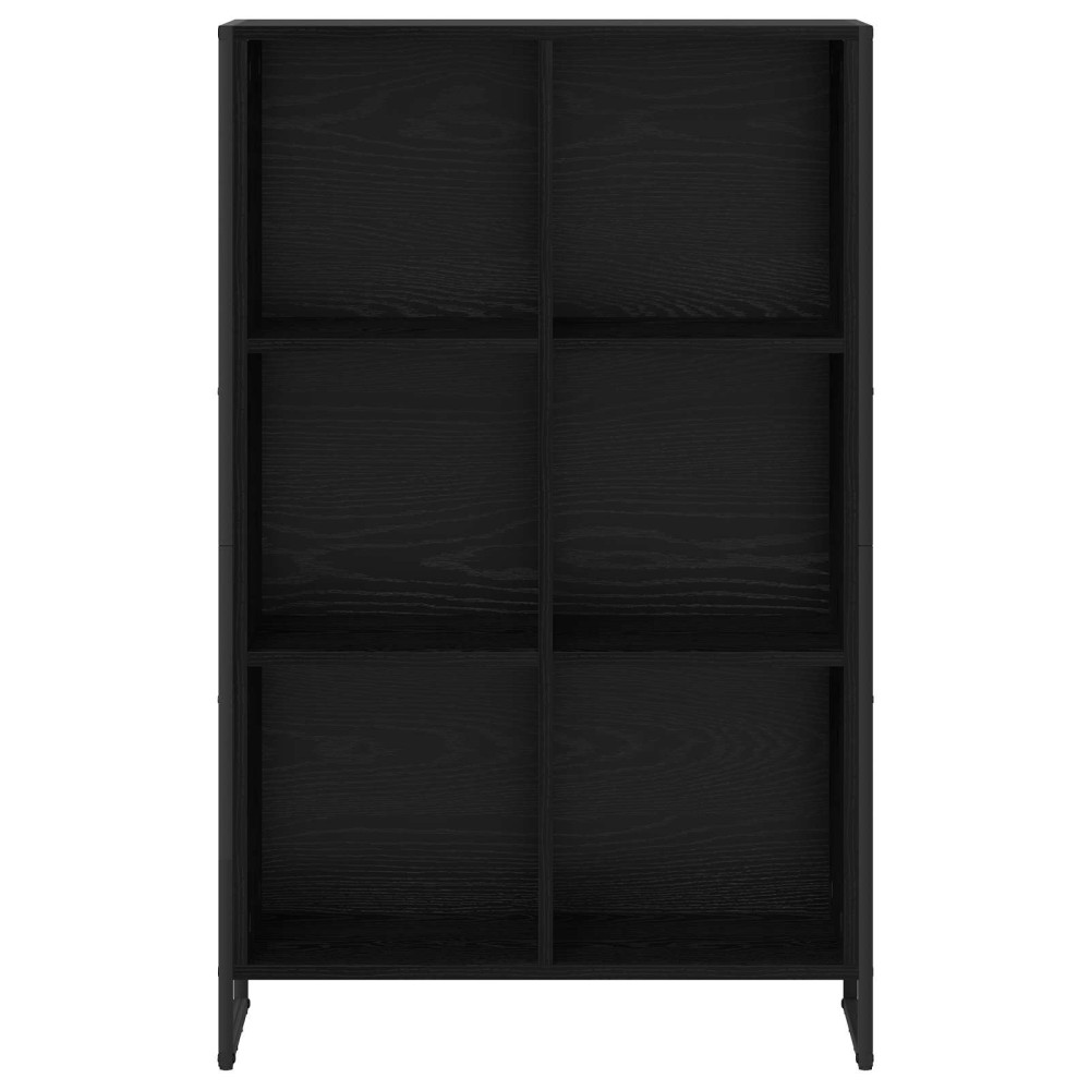 Produktbild för Bokskåp Svart Ek 99.5 x 30 x 108.5 cm Konstruerat trä