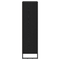 Produktbild för Bokskåp Svart Ek 99.5 x 30 x 108.5 cm Konstruerat trä