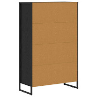 Produktbild för Bokskåp Svart Ek 99.5 x 30 x 108.5 cm Konstruerat trä