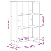 Produktbild för Bokskåp Sonoma 99.5 x 30 x 108.5 cm Konstruerat trä