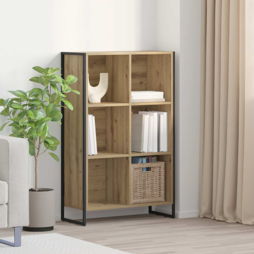 vidaXL Bokskåp Artisan Ek 99.5 x 30 x 108.5 cm Konstruerat trä