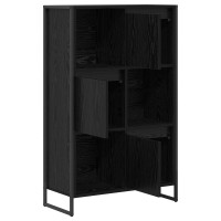 Produktbild för Bokskåp Svart Ek 68 x 30 x 108.5 cm Konstruerat trä