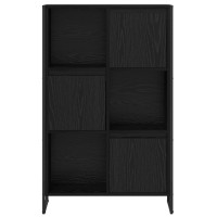 Produktbild för Bokskåp Svart Ek 68 x 30 x 108.5 cm Konstruerat trä