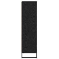 Produktbild för Bokskåp Svart Ek 68 x 30 x 108.5 cm Konstruerat trä