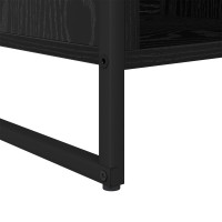 Produktbild för Bokskåp Svart Ek 68 x 30 x 108.5 cm Konstruerat trä