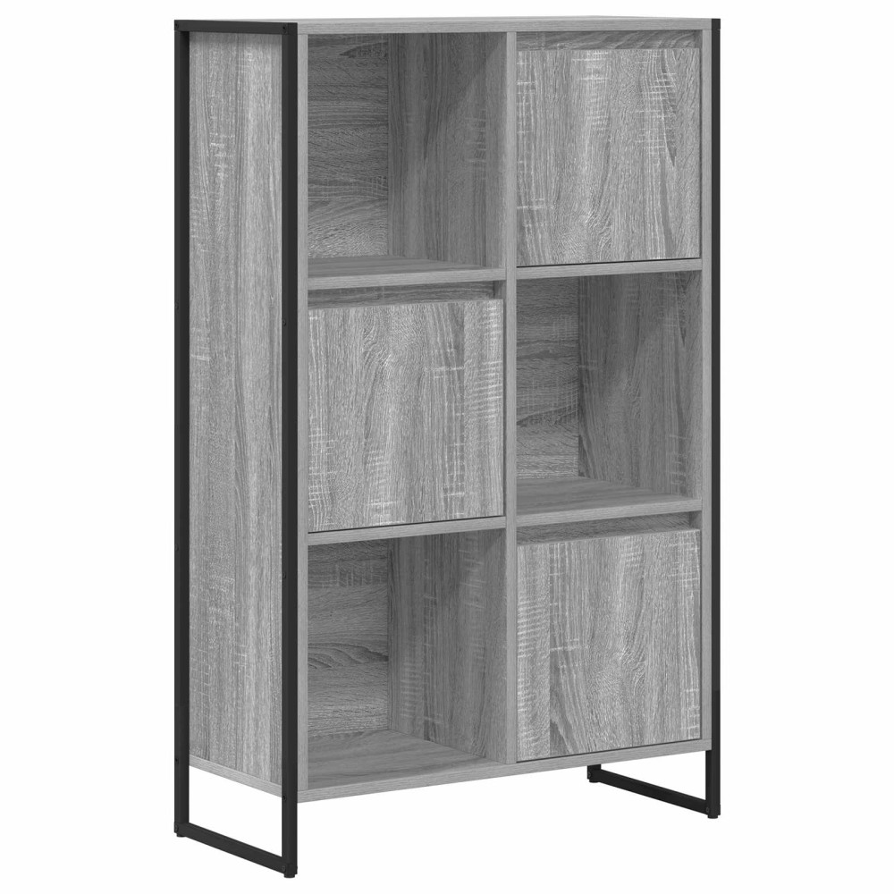 Produktbild för Bokskåp Grå Sonoma 68 x 30 x 108.5 cm Konstruerat trä