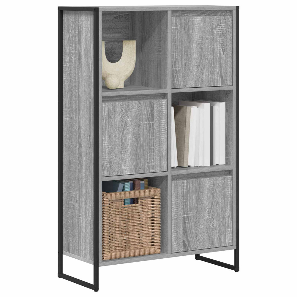 Produktbild för Bokskåp Grå Sonoma 68 x 30 x 108.5 cm Konstruerat trä