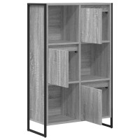 Produktbild för Bokskåp Grå Sonoma 68 x 30 x 108.5 cm Konstruerat trä
