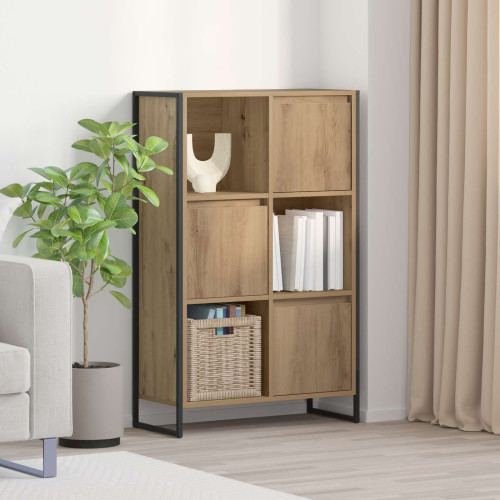 vidaXL Bokskåp Artisan Ek 68 x 30 x 108.5 cm Konstruerat trä