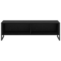 Produktbild för TV-skåp 100 x 36.5 x 30.5 cm Svart Ek Konstruerat trä