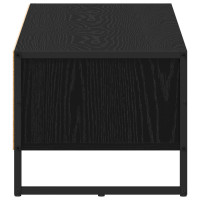 Produktbild för TV-skåp 100 x 36.5 x 30.5 cm Svart Ek Konstruerat trä