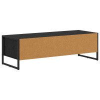 Produktbild för TV-skåp 100 x 36.5 x 30.5 cm Svart Ek Konstruerat trä