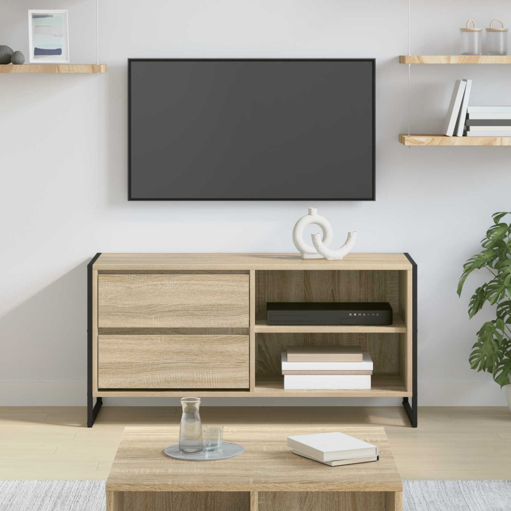 Produktbild för TV-skåp med låda Sonoma 100 x 36 x 49,5 cm Konstruerat trä