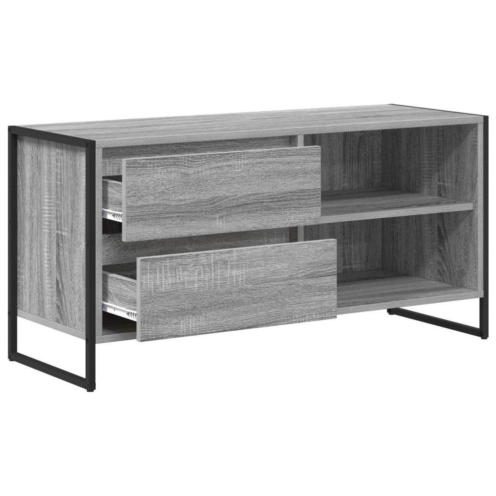 Produktbild för TV-skåp med låda Grå Sonoma 100 x 36 x 49,5 cm Konstruerat trä