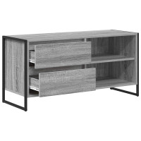 Produktbild för TV-skåp med låda Grå Sonoma 100 x 36 x 49,5 cm Konstruerat trä