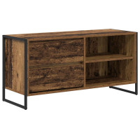 Produktbild för TV-skåp med låda Gammalt trä 100 x 36 x 49,5 cm Konstruerat trä