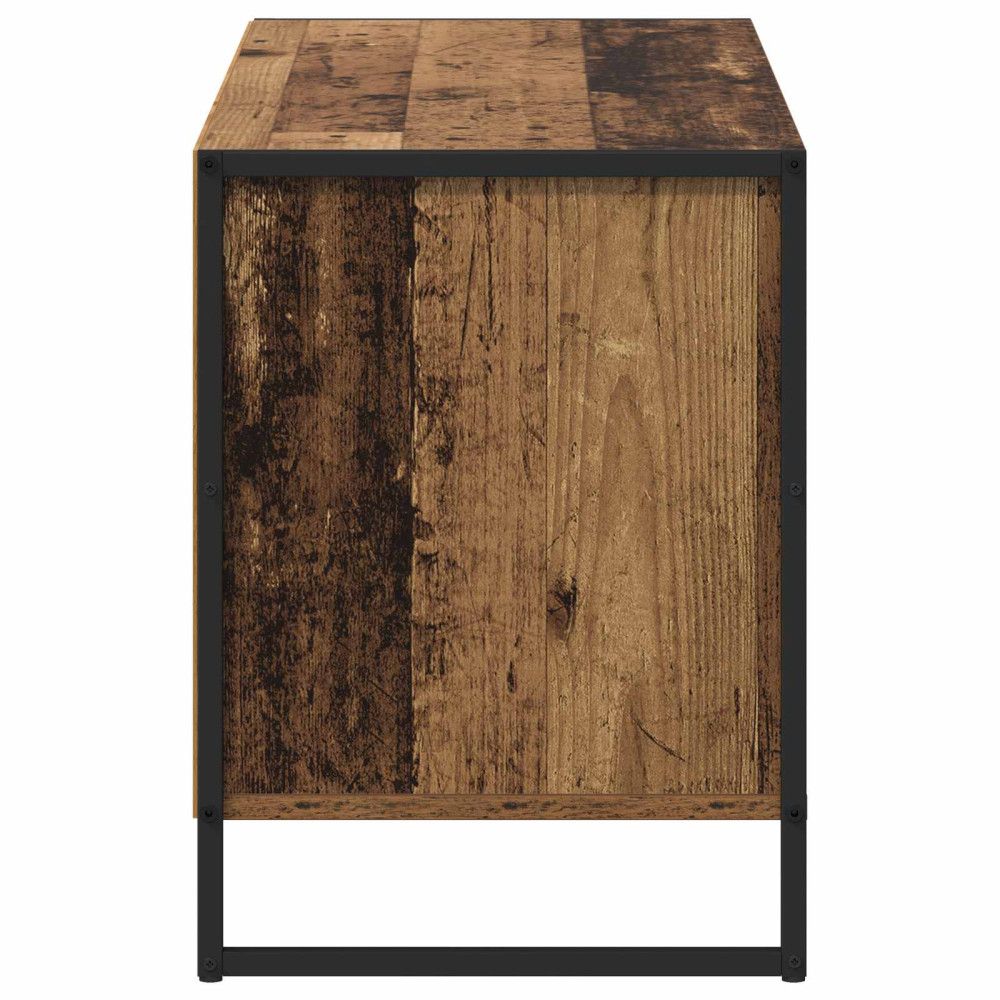 Produktbild för TV-skåp med låda Gammalt trä 100 x 36 x 49,5 cm Konstruerat trä