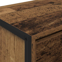 Produktbild för TV-skåp med låda Gammalt trä 100 x 36 x 49,5 cm Konstruerat trä