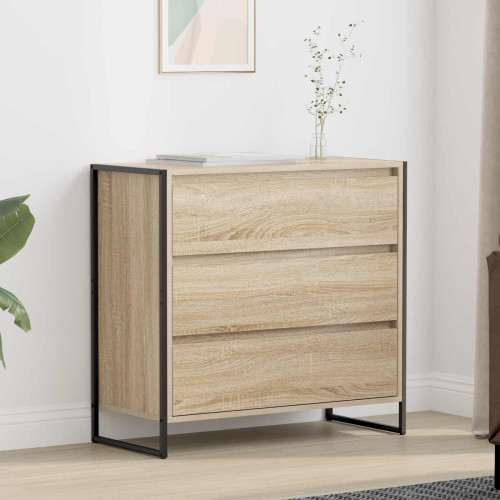 vidaXL Sideboard med låda Sonoma 79 x 36 x 75.5 cm Konstruerat trä