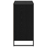 Produktbild för Sidokabinett Svart Ek 79 x 36 x 75 cm Konstruerat trä