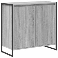 Produktbild för Sidokabinett Grå Sonoma 79 x 36 x 75 cm Konstruerat trä