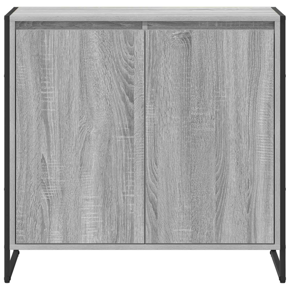 Produktbild för Sidokabinett Grå Sonoma 79 x 36 x 75 cm Konstruerat trä