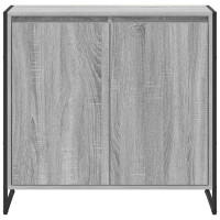 Produktbild för Sidokabinett Grå Sonoma 79 x 36 x 75 cm Konstruerat trä