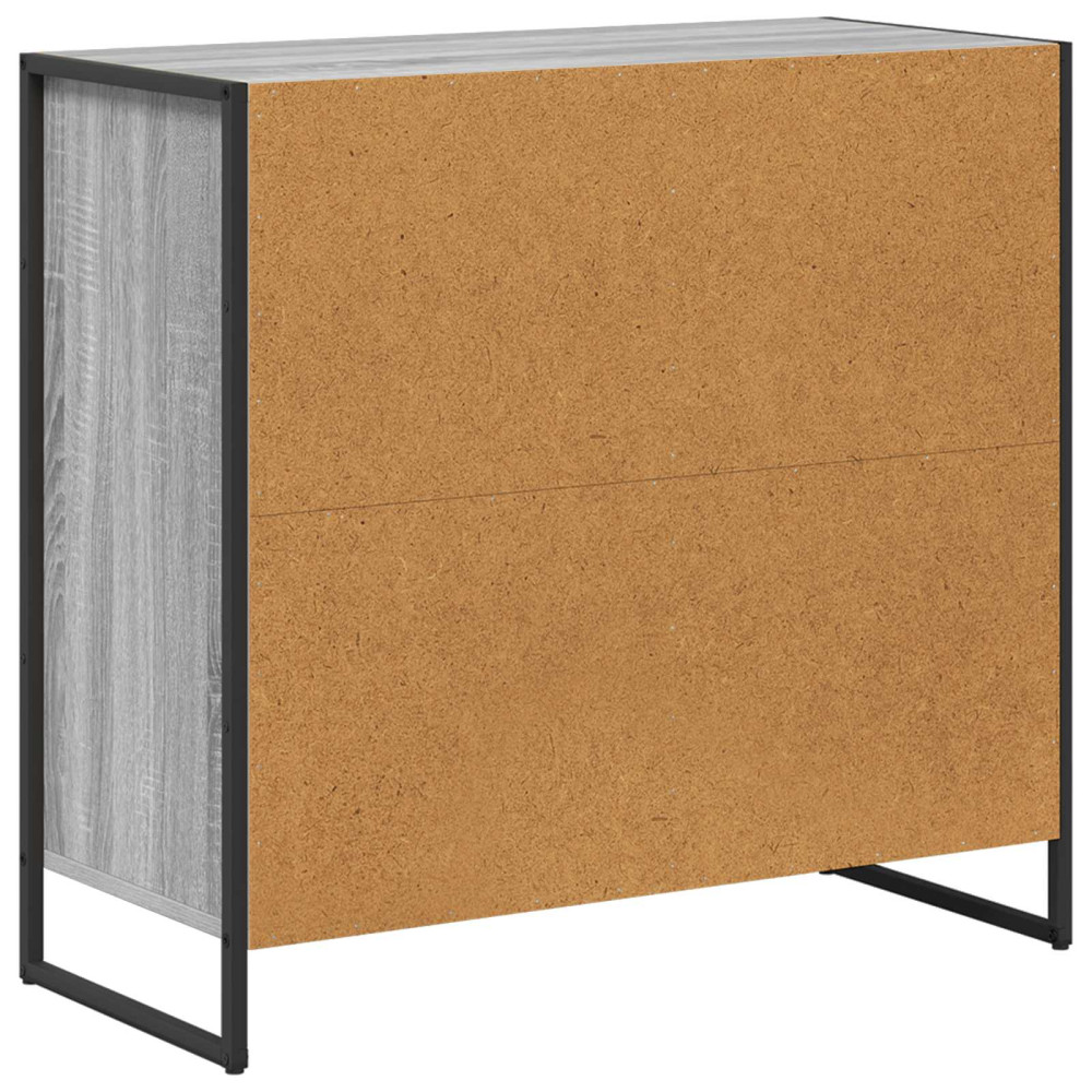 Produktbild för Sidokabinett Grå Sonoma 79 x 36 x 75 cm Konstruerat trä
