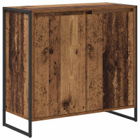 Produktbild för Sidokabinett Gammalt trä 79 x 36 x 75 cm Konstruerat trä