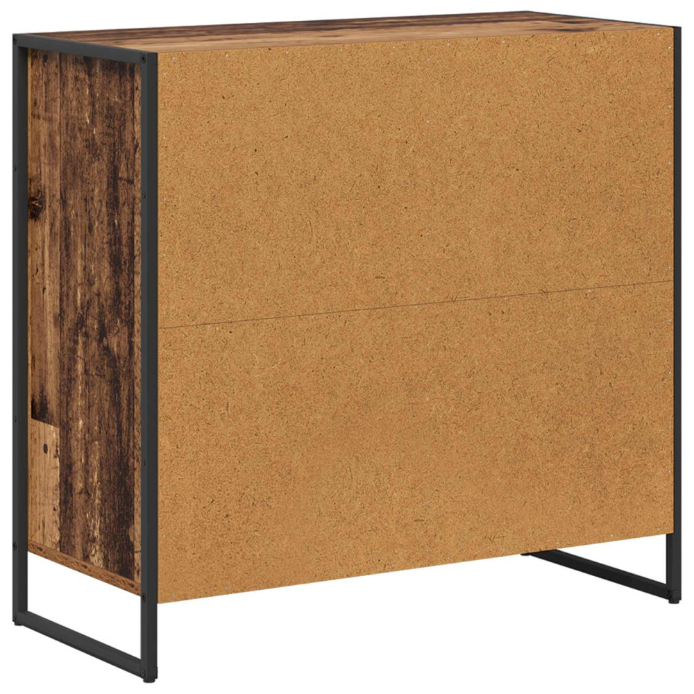 Produktbild för Sidokabinett Gammalt trä 79 x 36 x 75 cm Konstruerat trä