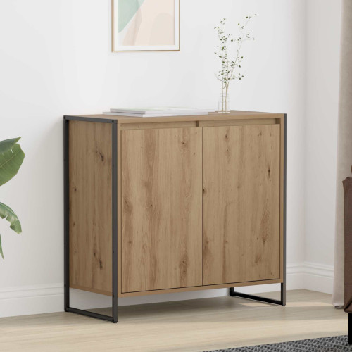 vidaXL Sidokabinett Artisan Ek 79 x 36 x 75 cm Konstruerat trä