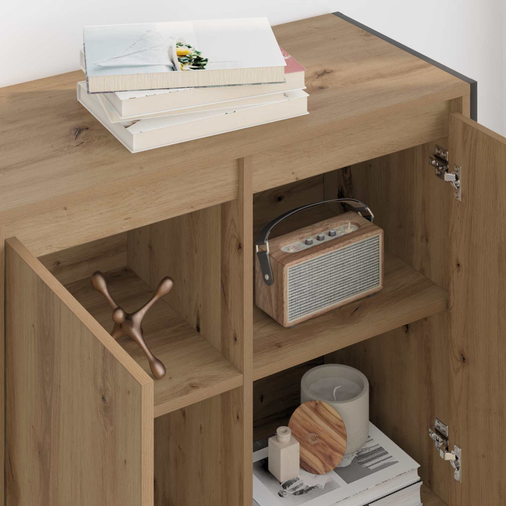 Produktbild för Sidokabinett Artisan Ek 79 x 36 x 75 cm Konstruerat trä