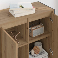 Produktbild för Sidokabinett Artisan Ek 79 x 36 x 75 cm Konstruerat trä