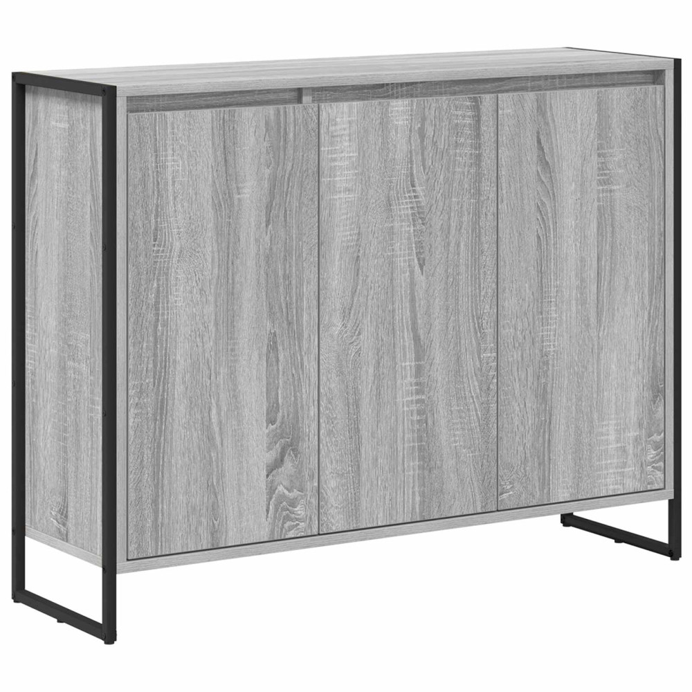 Produktbild för Sidokabinett Grå Sonoma 96,5 x 30 x 75 cm Konstruerat trä