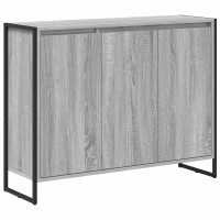 Produktbild för Sidokabinett Grå Sonoma 96,5 x 30 x 75 cm Konstruerat trä