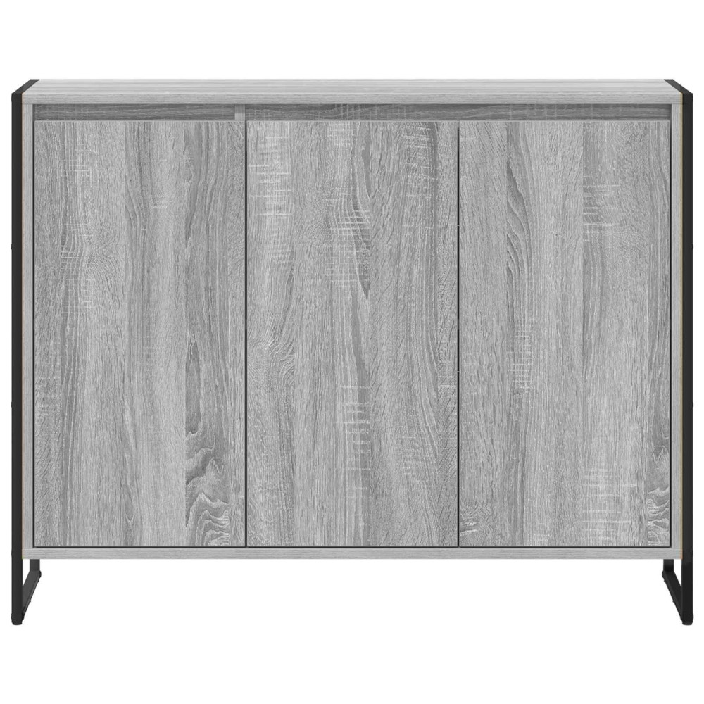 Produktbild för Sidokabinett Grå Sonoma 96,5 x 30 x 75 cm Konstruerat trä